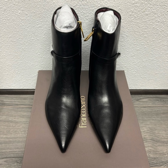 Franco Sarto Marnie Ankle Boot In Black Leather - Picture 4 of 8